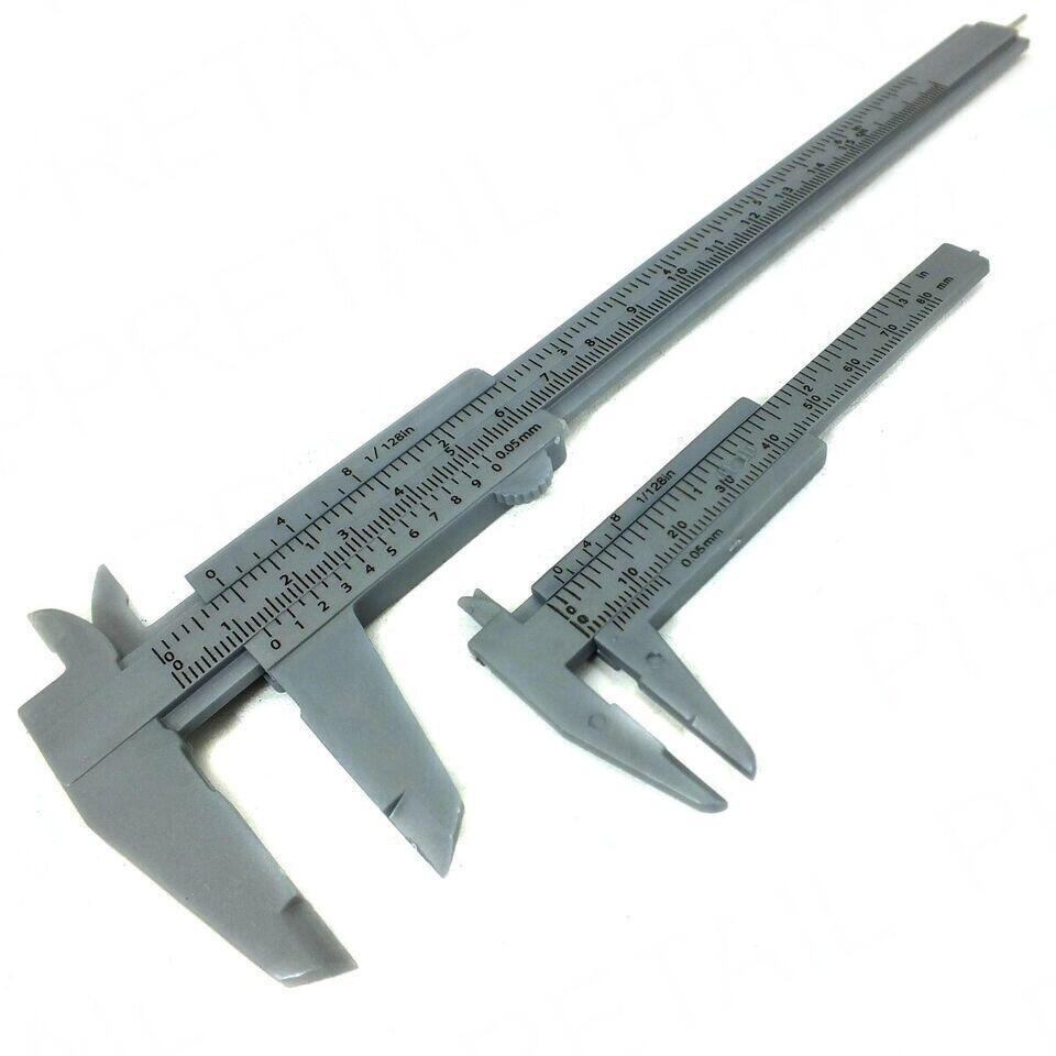 2Pc Plastic Slide Vernier 3" - 6"