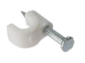 Cable Clip  6-7mm Box 100 Round White