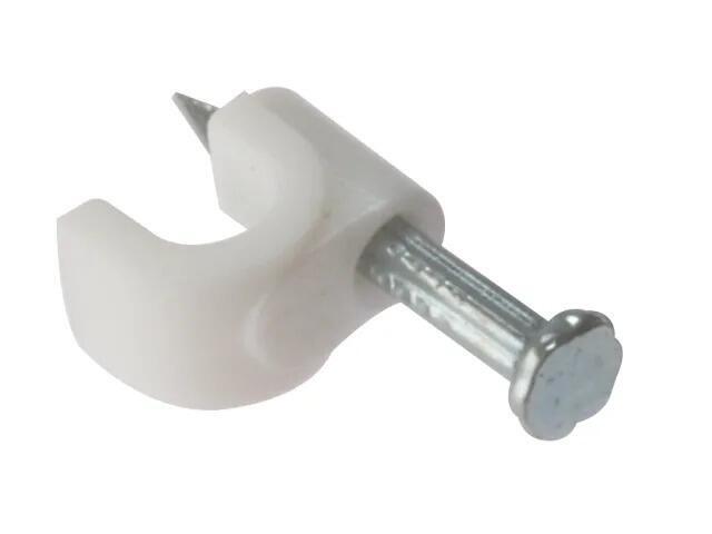 Cable Clip  6-7mm Box 100 Round White