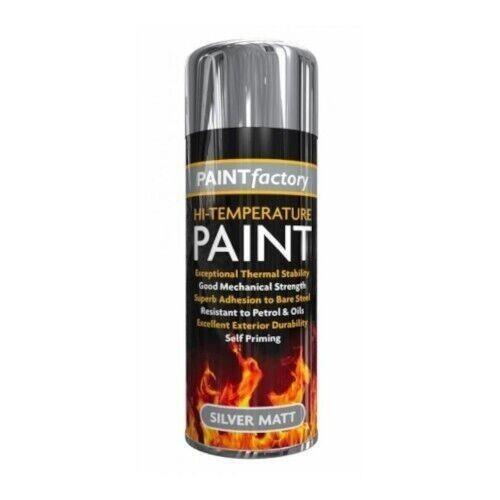SILVER MATT HIGH TEMPERATURE SPRAY PAINT 300ML
