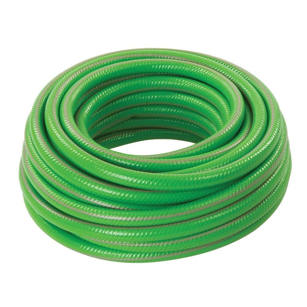 Silverline Garden Hose 15m or 30m Reinforced PVC Bright Green 3ply Heavy Duty