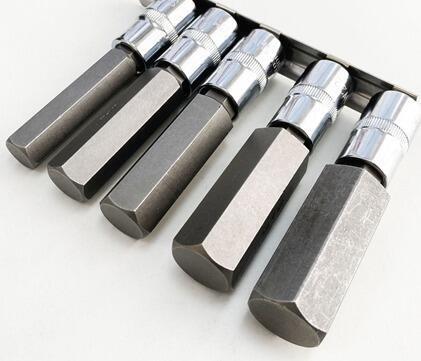 5Pc 1/2" Drive Long Hex Bits Sockets 100mm H14 - H24