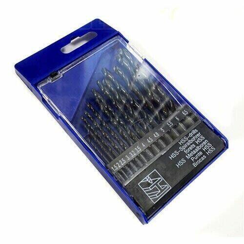 13PC HSS PRECISION DRILL BIT SET SPIRAL SHANK 1.5mm - 6.5mm BITS WOOD METAL