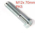 M12 x 70mm Bag 5 High Tensile Bolt 8.8 Grade Steel ZP