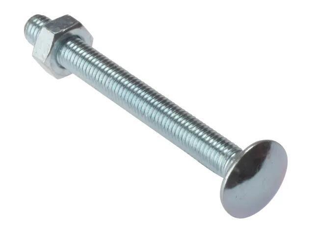 Carriage Bolt & Nut M8 x 100mm Bag 10 ZP