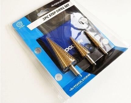 3 pc HSS STEP DRILL CONE SET