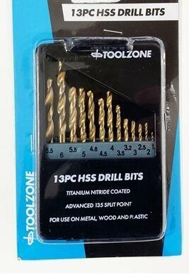 13Pc Hss Drill Set Titanium Coated Code: KDPDR101