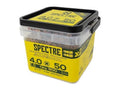 Spectre  4.0 x 50mm Tub 900 PZ Compatible Wood Screw CSK ZYP