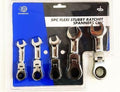 5Pc Flexi Stubby Ratchet Spanners 10-19mm