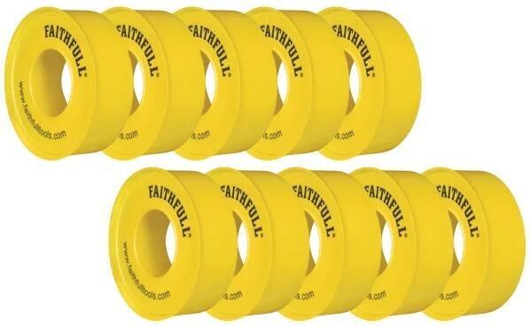 PTFE 12mm x 5m White (Pack 10) Gas Tape