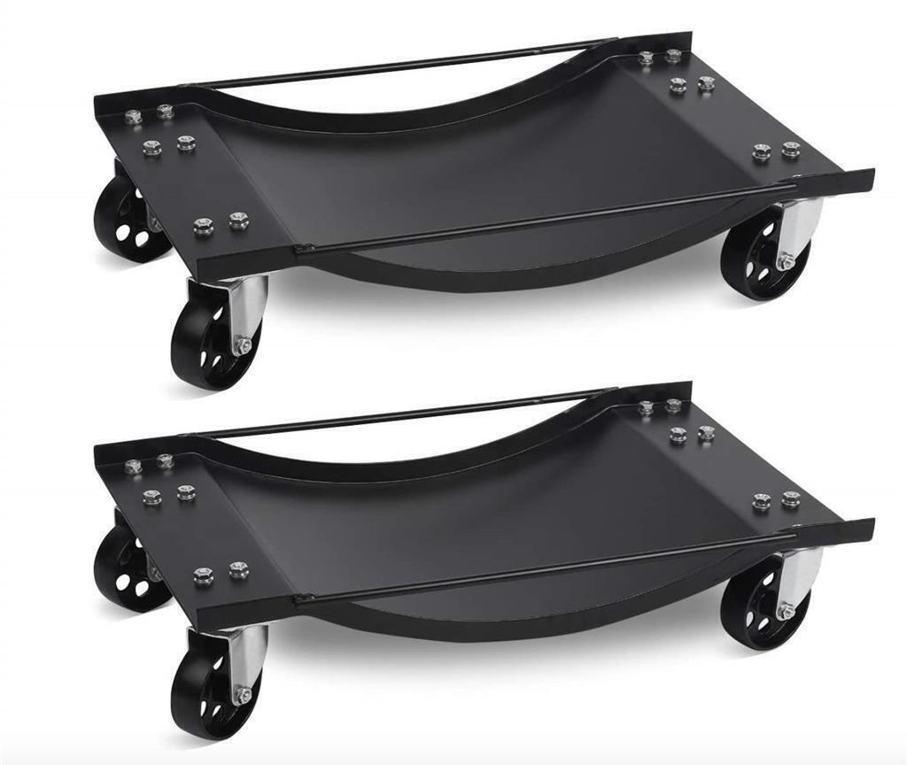 2Pc Wheel Dollies Set Vehicle Movers Skates