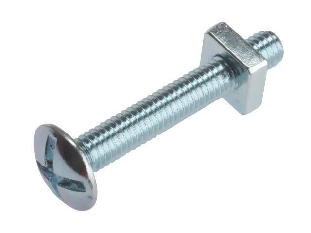 M6 x 30mm Bag 25 Roofing Bolt and Nut ZP