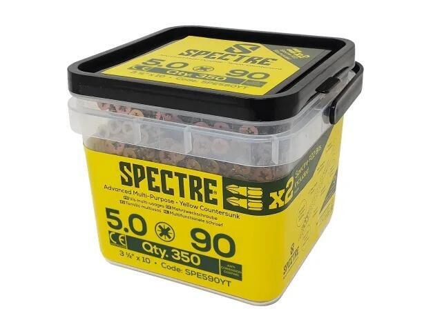 5.0 x 90mm Tub 350 Spectre  Wood Screw CSK ZYP PZ Compatible